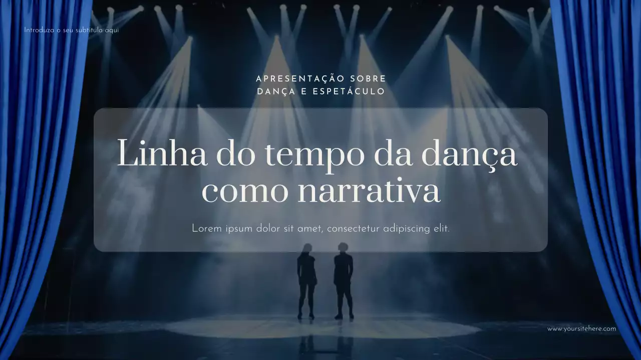Apresentação de Dança Elegante Azul