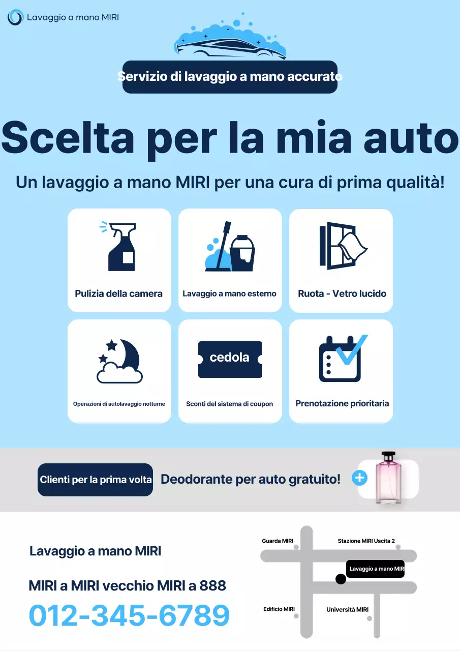 Pubblicità di Sky Blue Modern Car Wash