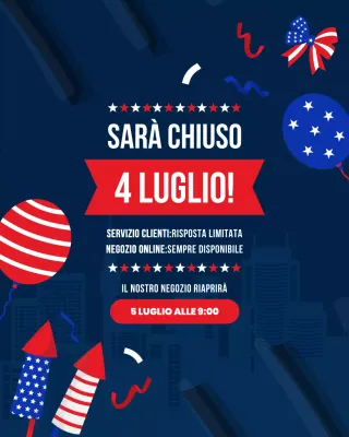 Avviso di chiusura del 4 luglio