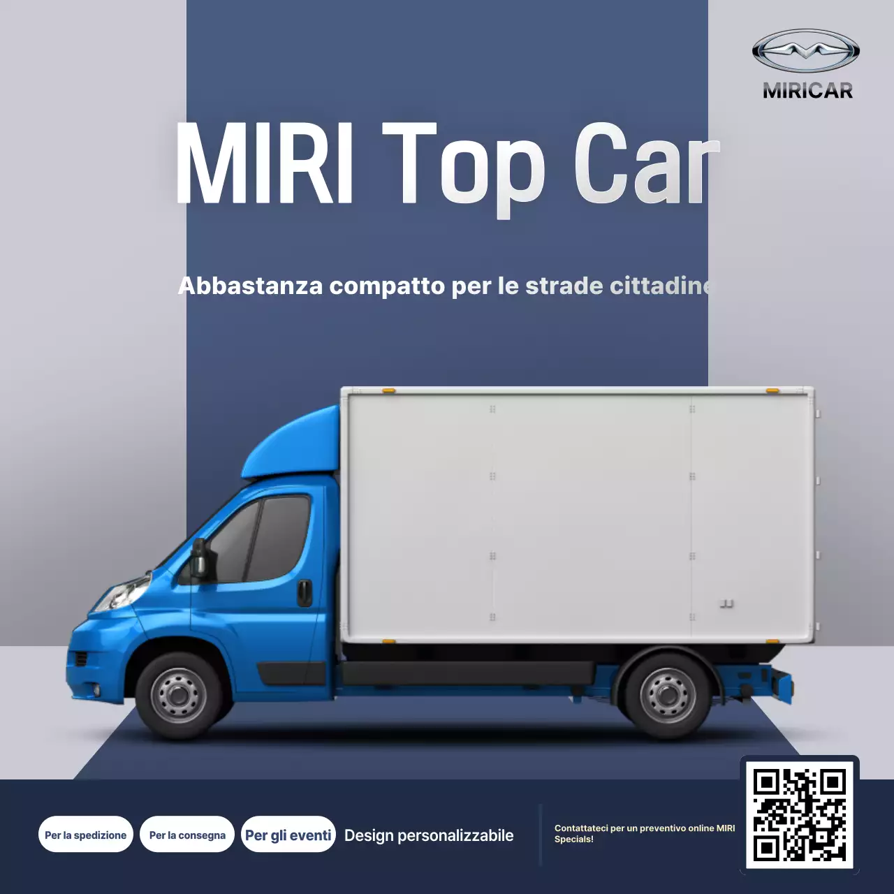 Pubblicità di auto moderna blu