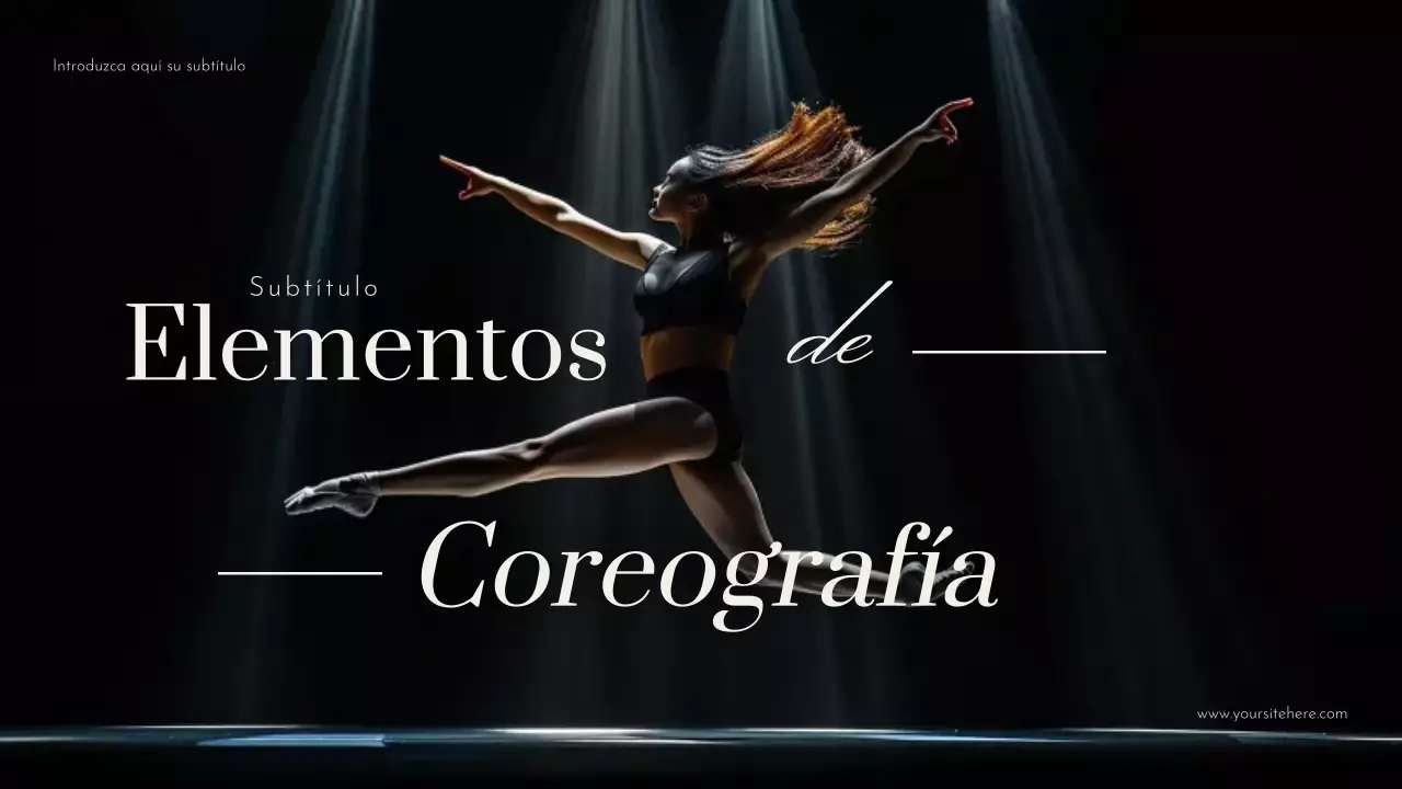 Presentación de baile elegante azul