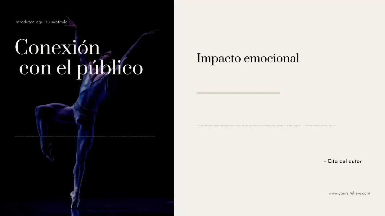 Presentación de baile elegante azul