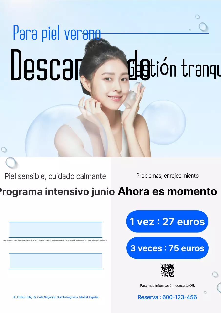 Promoción de cuidado de la piel moderna Sky Blue