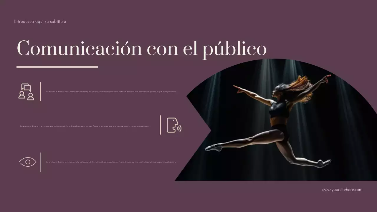 Presentación de baile elegante azul