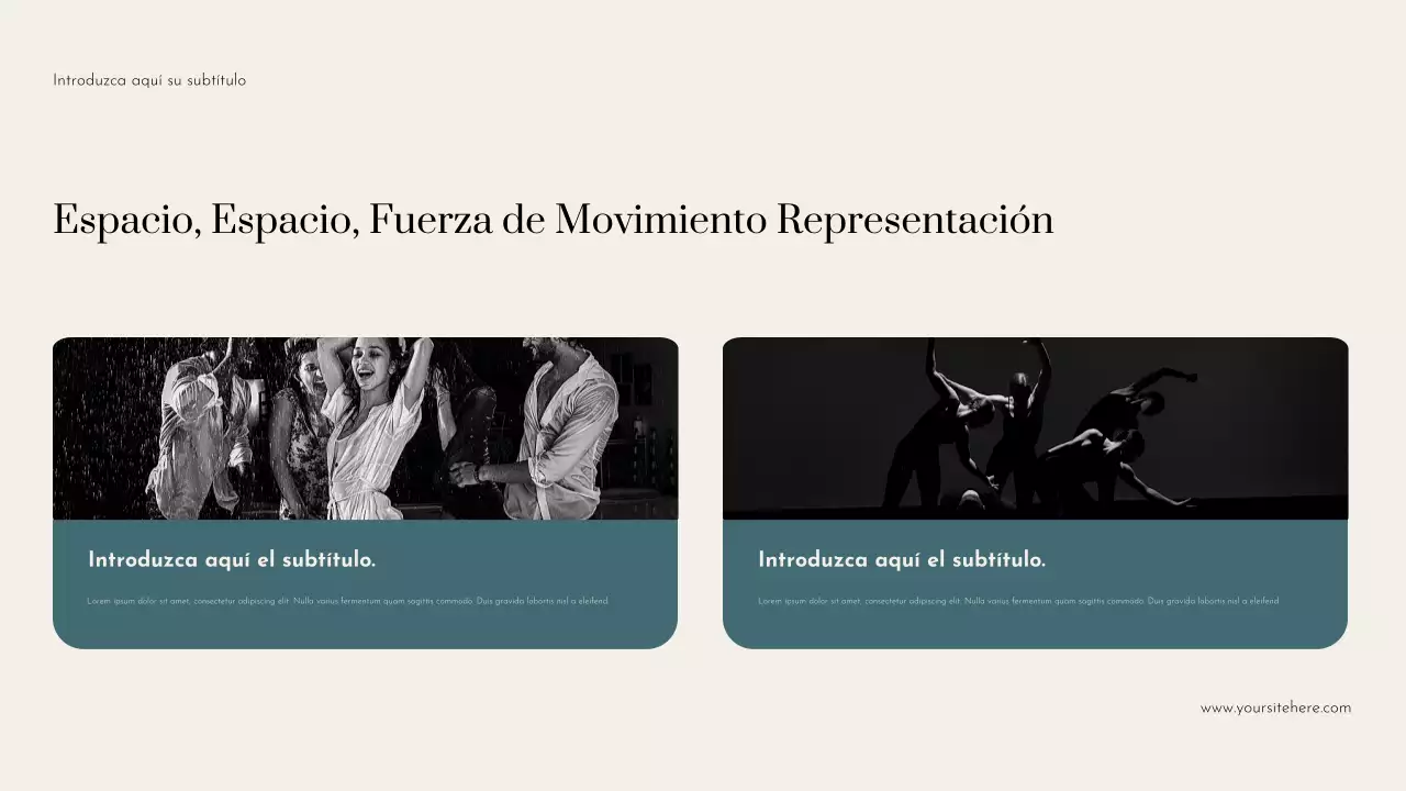 Presentación de baile elegante azul