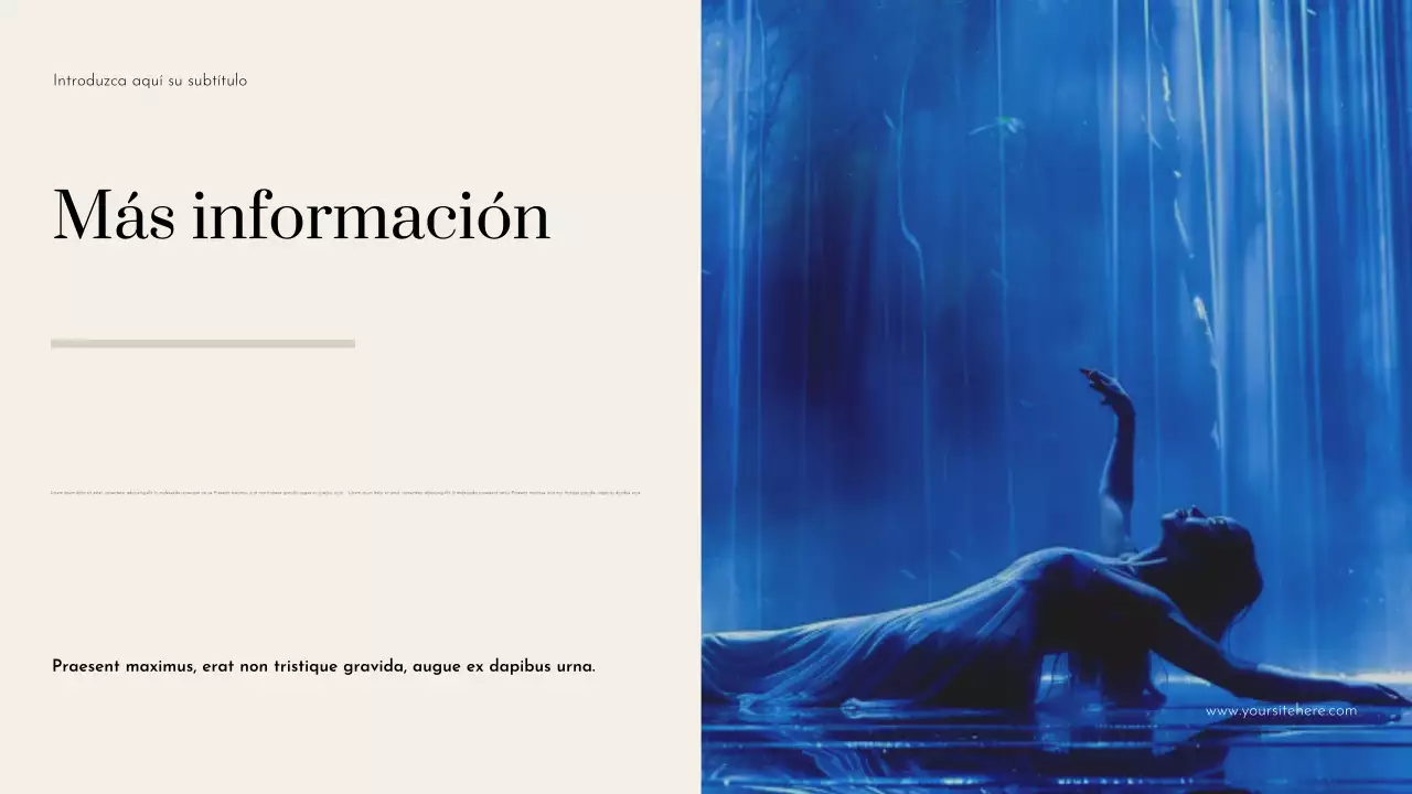 Presentación de baile elegante azul