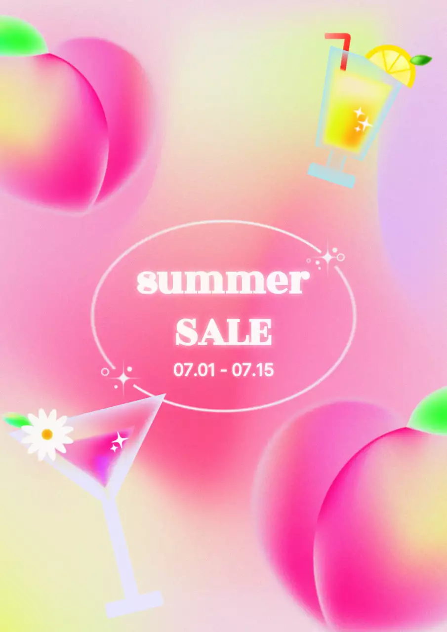 핑크 팝 여름 세일 행사