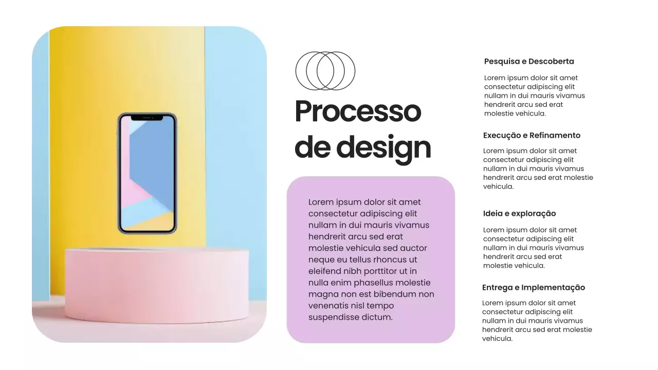 Apresentação de Portfólio de Design Geométrico Moderno