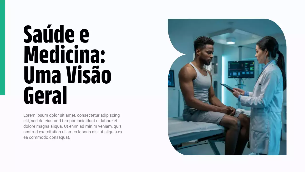 Apresentação de Promoção de Saúde Profissional Branca