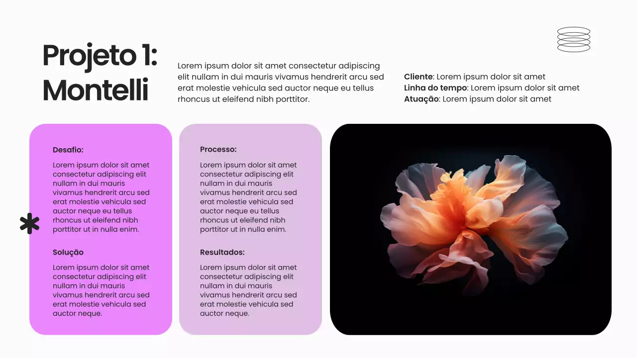 Apresentação de Portfólio de Design Geométrico Moderno