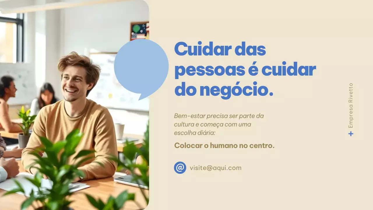 Apresentação Bege e Azul sobre Saúde Mental no Ambiente Corporativo