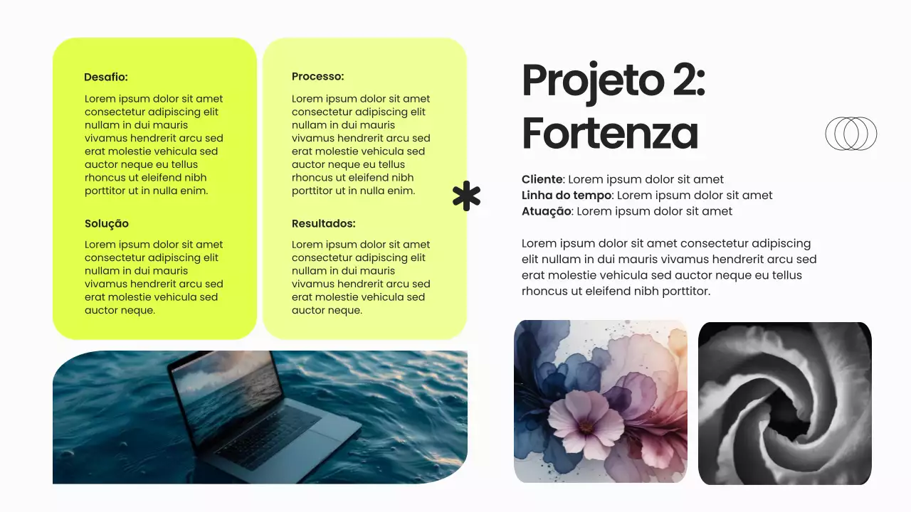 Apresentação de Portfólio de Design Geométrico Moderno