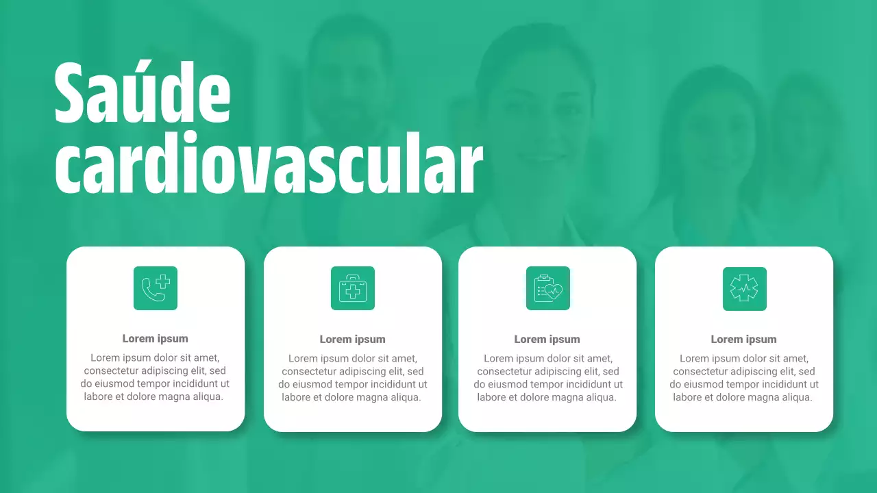 Apresentação de Promoção de Saúde Profissional Branca