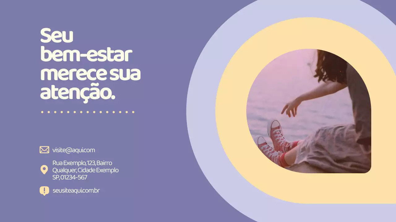 Psicologia Bem-estar Lilás Amarelo Branco Moderno Fofo Apresentação