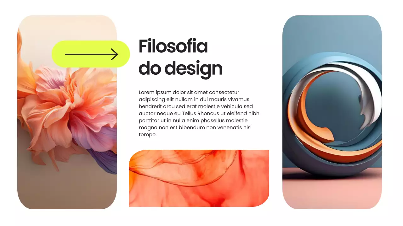 Apresentação de Portfólio de Design Geométrico Moderno