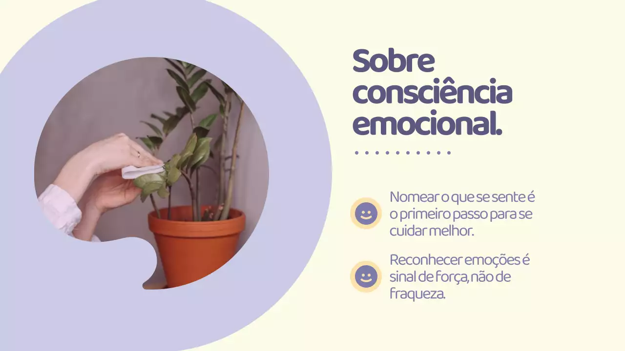 Psicologia Bem-estar Lilás Amarelo Branco Moderno Fofo Apresentação