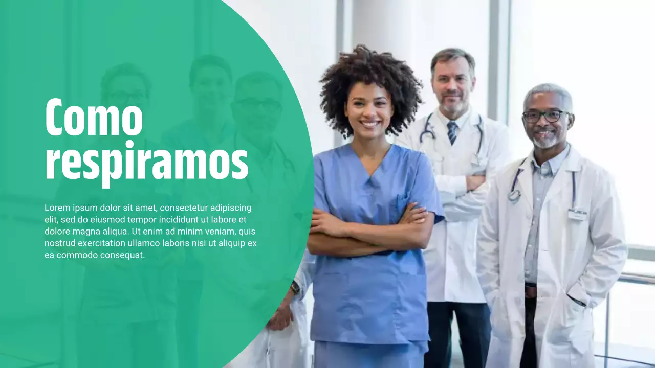 Apresentação de Promoção de Saúde Profissional Branca