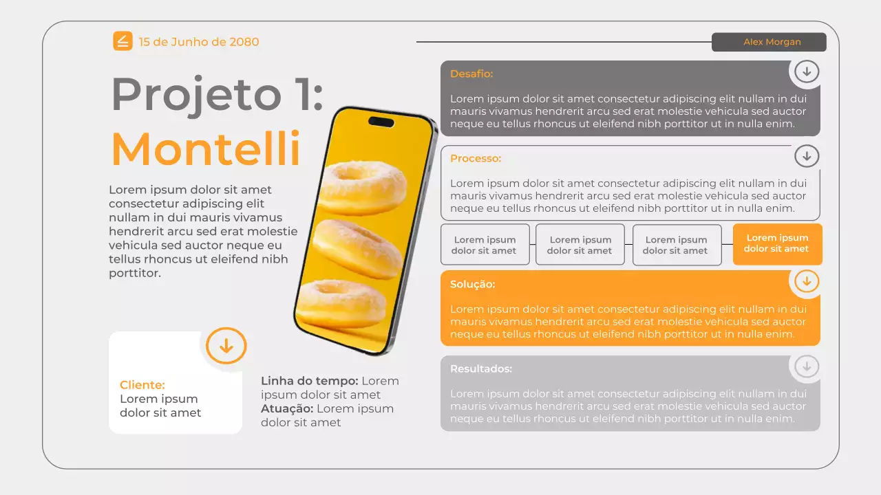 Apresentação de currículo Orange Modern Portfolio