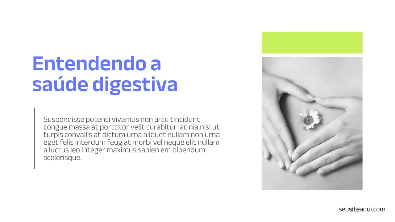 Apresentação minimalista em azul, branco e preto, saúde e medicina