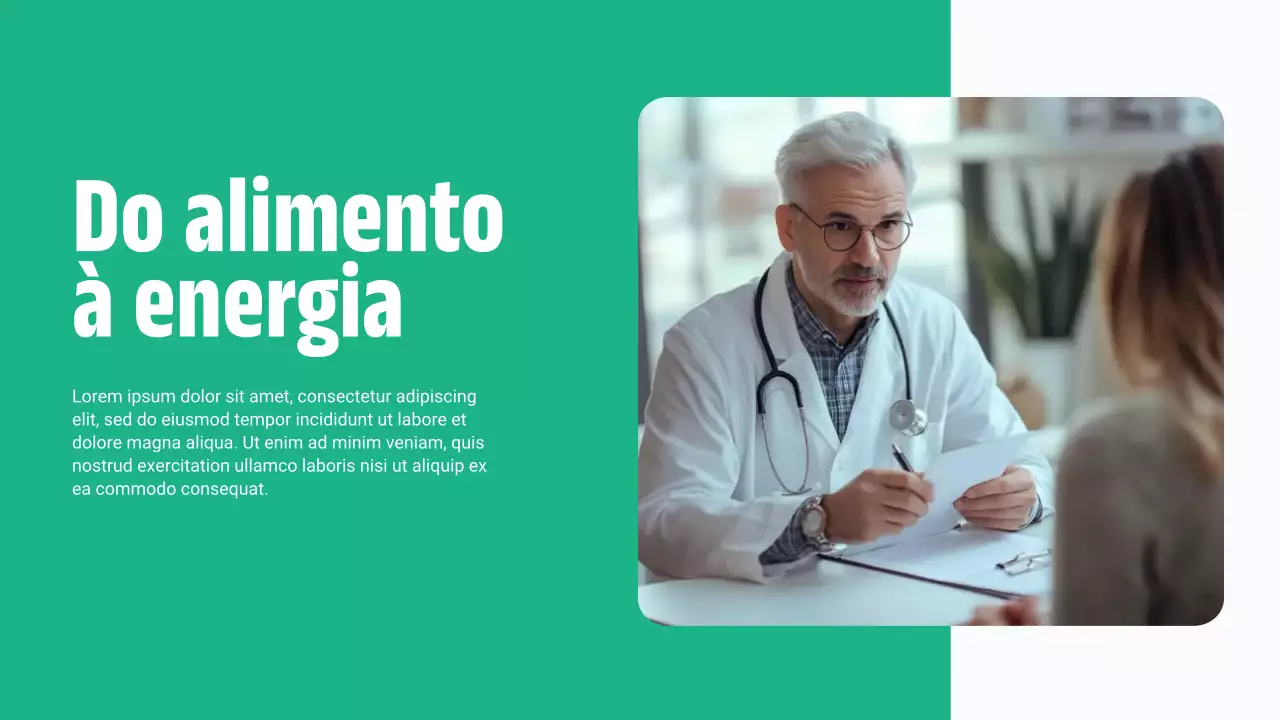 Apresentação de Promoção de Saúde Profissional Branca