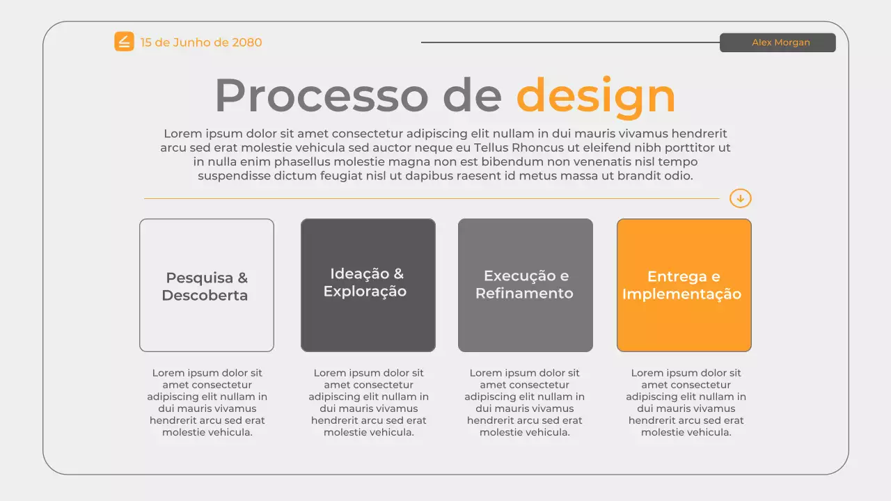 Apresentação de currículo Orange Modern Portfolio