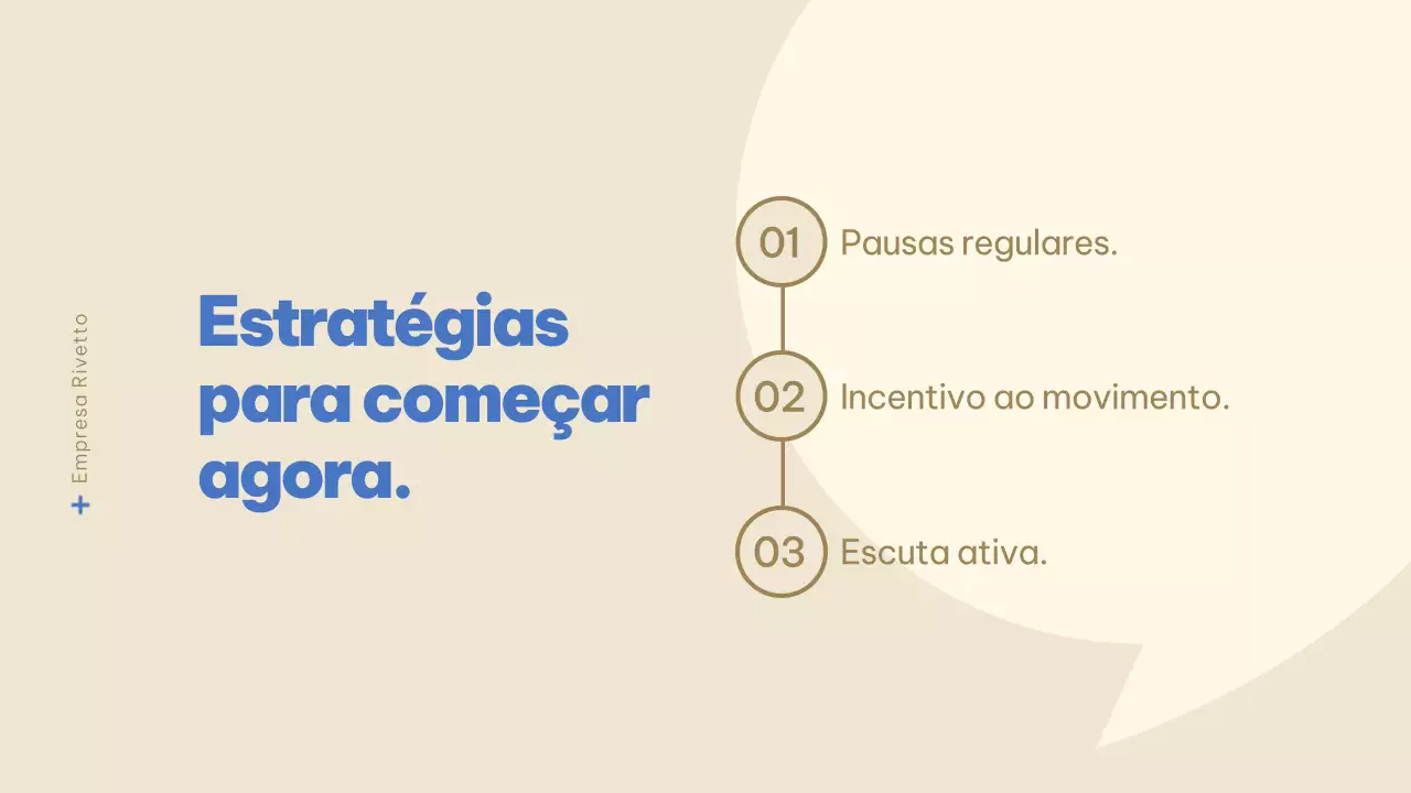Apresentação Bege e Azul sobre Saúde Mental no Ambiente Corporativo