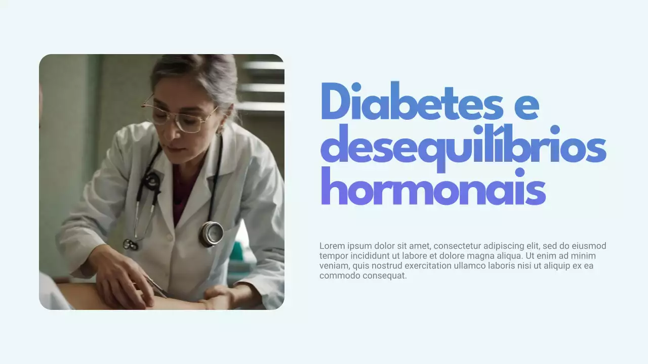 Apresentação de Promoção da Saúde Moderna Azul