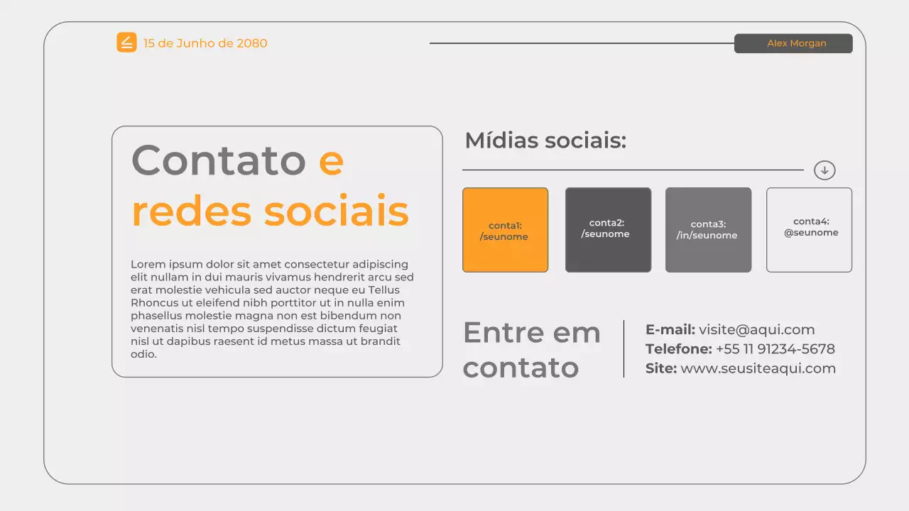 Apresentação de currículo Orange Modern Portfolio