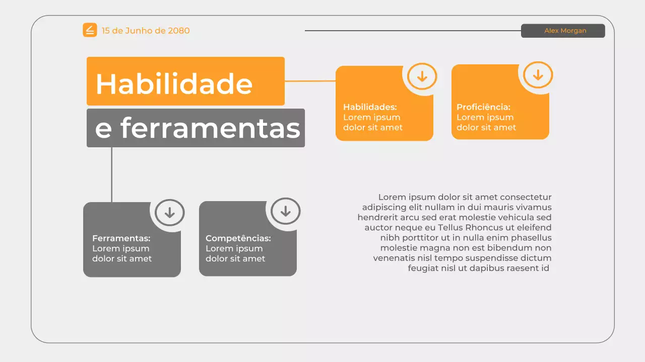 Apresentação de currículo Orange Modern Portfolio