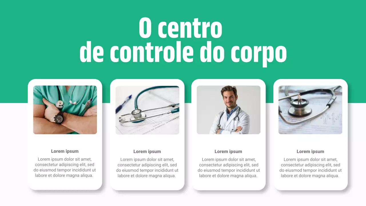 Apresentação de Promoção de Saúde Profissional Branca