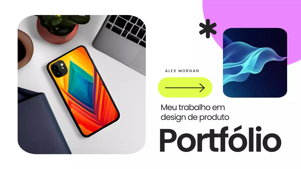 Apresentação de Portfólio de Design Geométrico Moderno