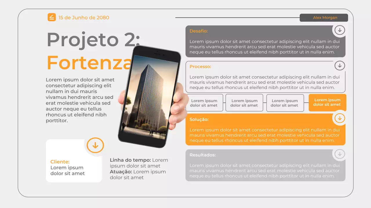 Apresentação de currículo Orange Modern Portfolio