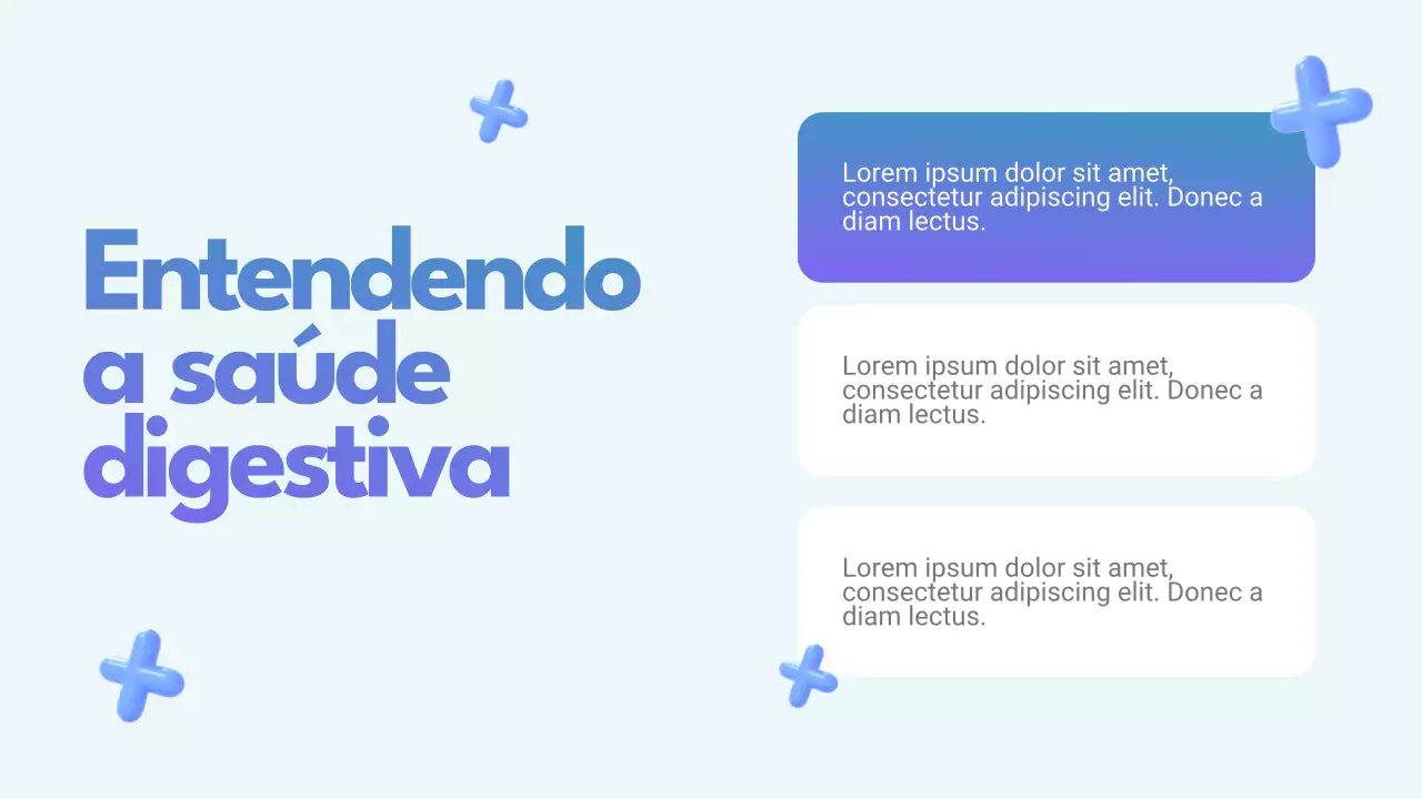 Apresentação de Promoção da Saúde Moderna Azul