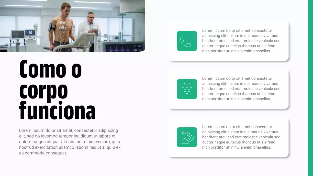 Apresentação de Promoção de Saúde Profissional Branca