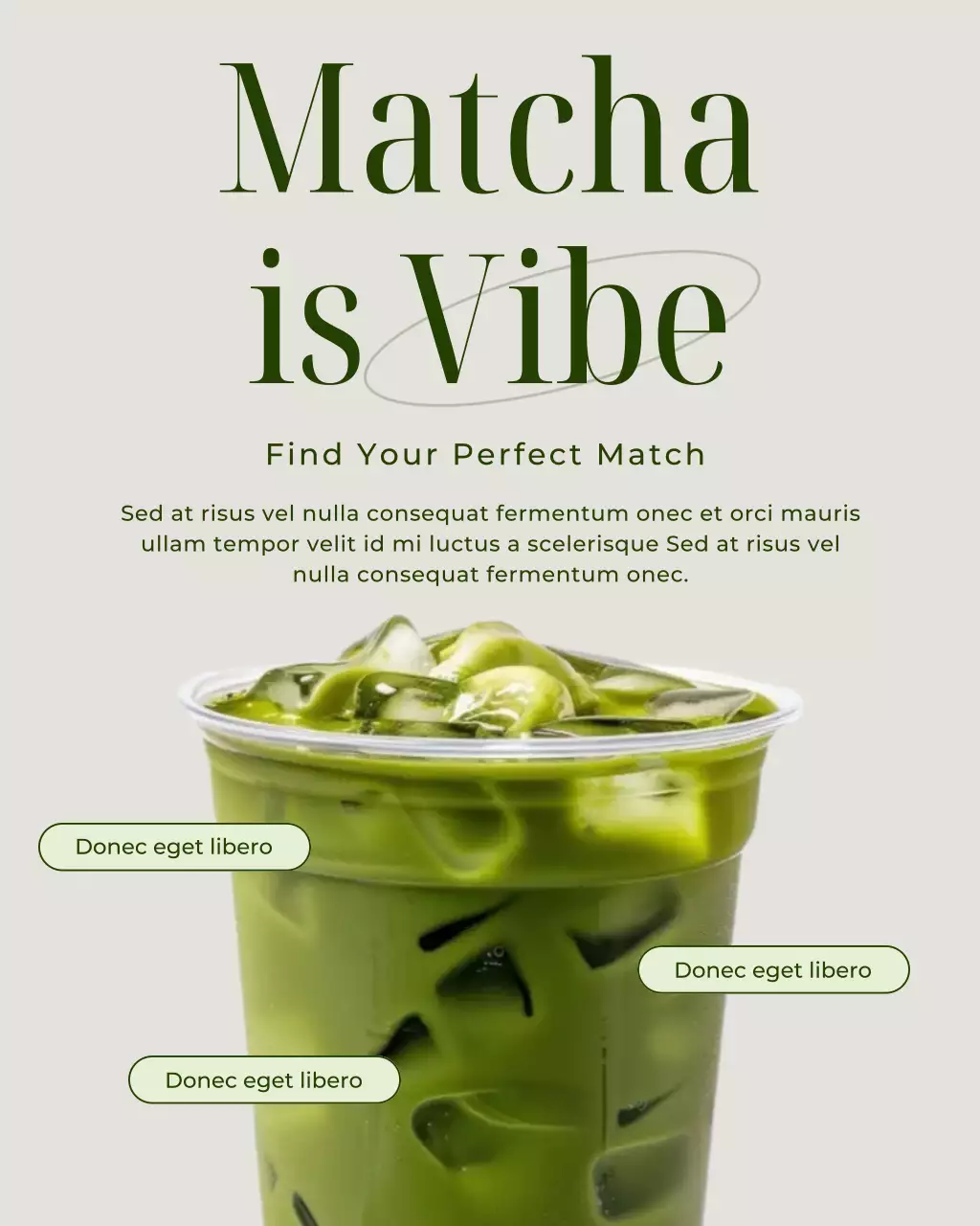 Green Modern Beverage Matcha Promotion Instagram Post