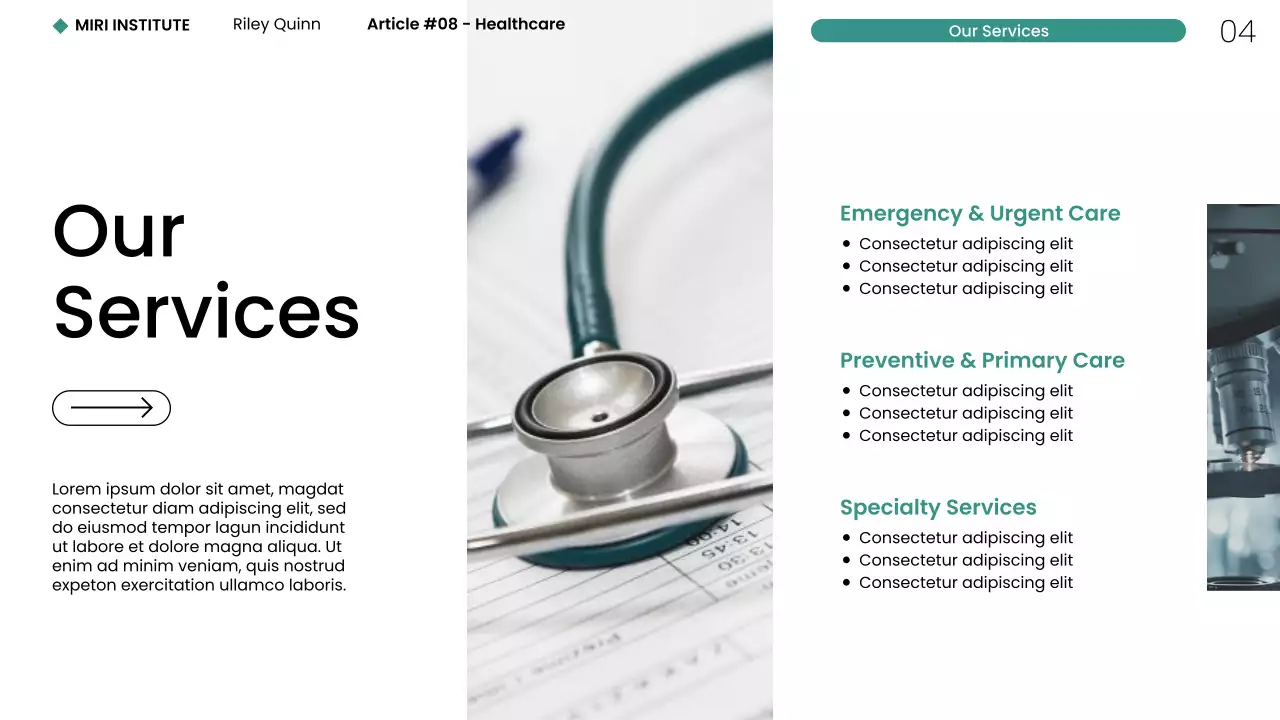 Modern Minimalist Healthcare NYC Web Presentation