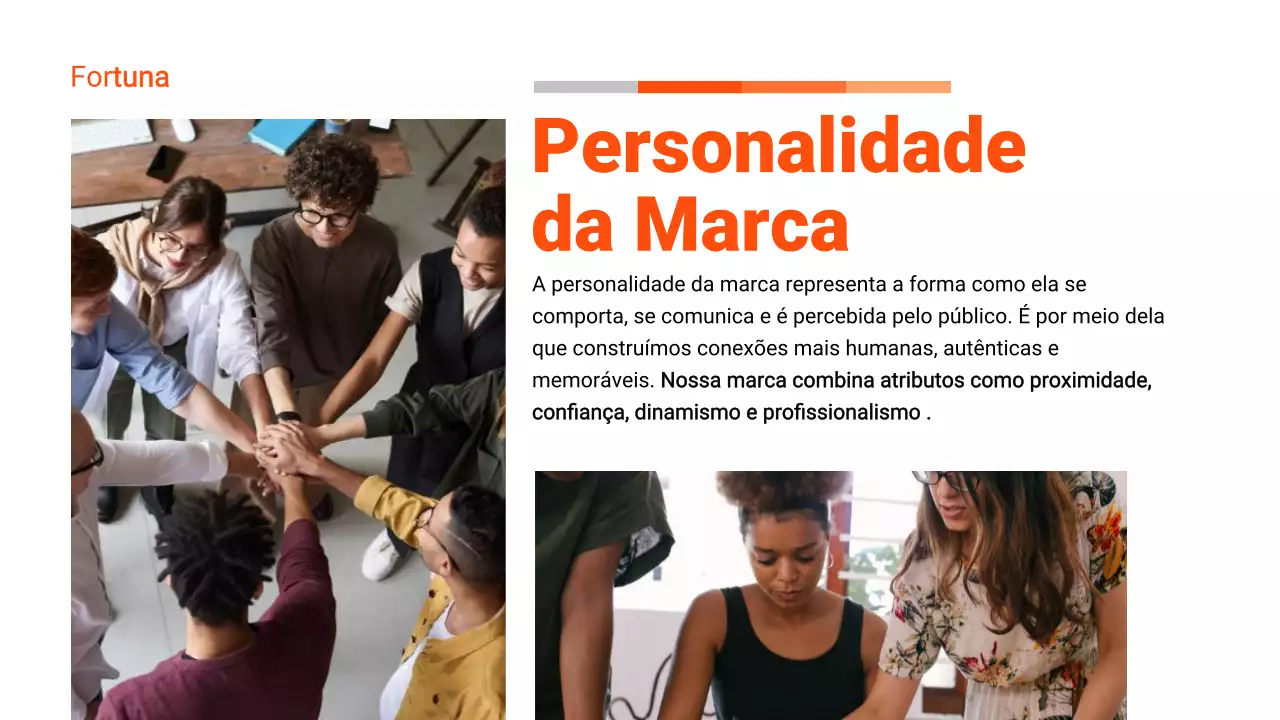 Apresentação de Promoção de Negócios Modernos em Laranja
