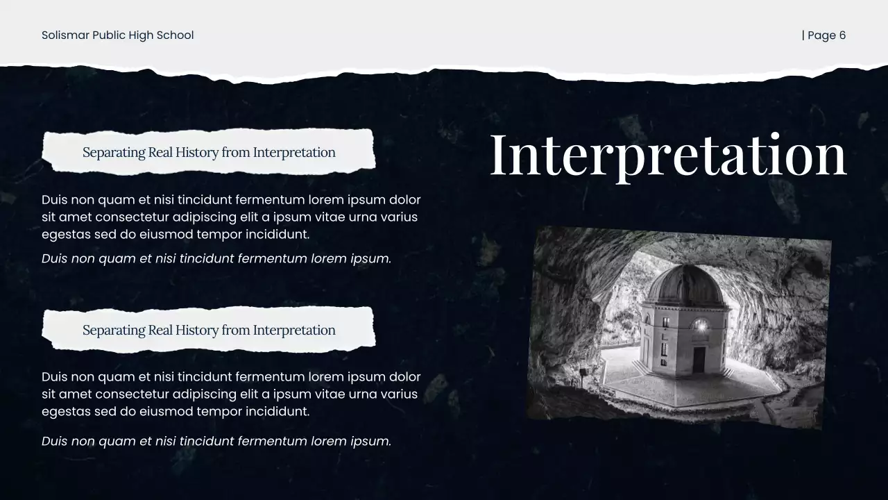 Black and White Scrapbook Historical Studies Presentation