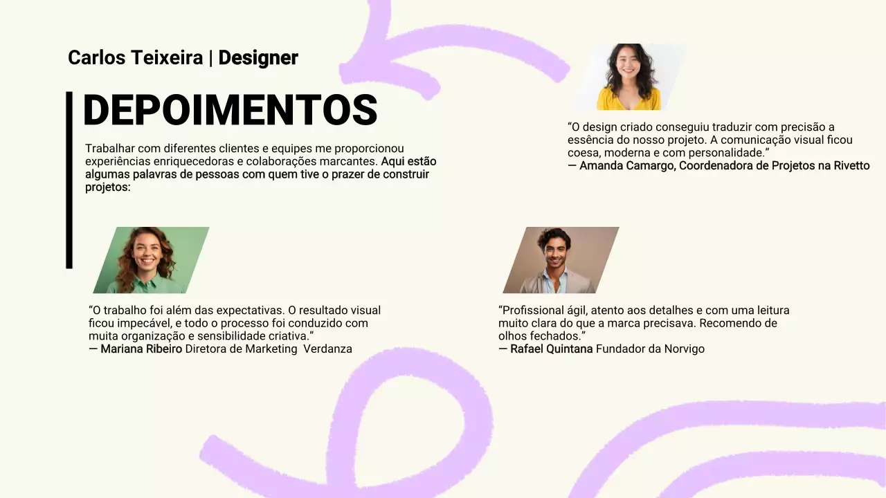 Apresentação do Portfólio de Produtos Modernos em Preto