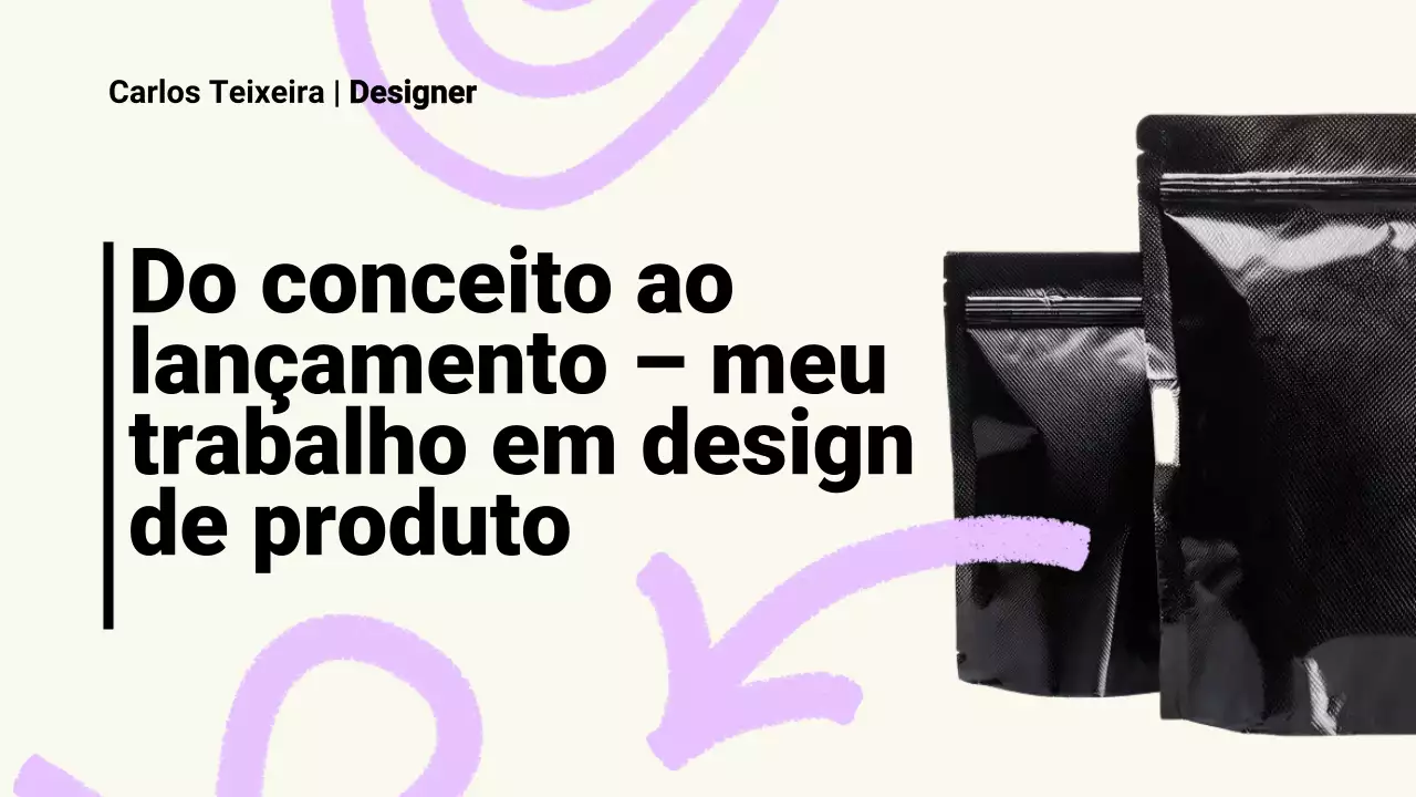 Apresentação do Portfólio de Produtos Modernos em Preto
