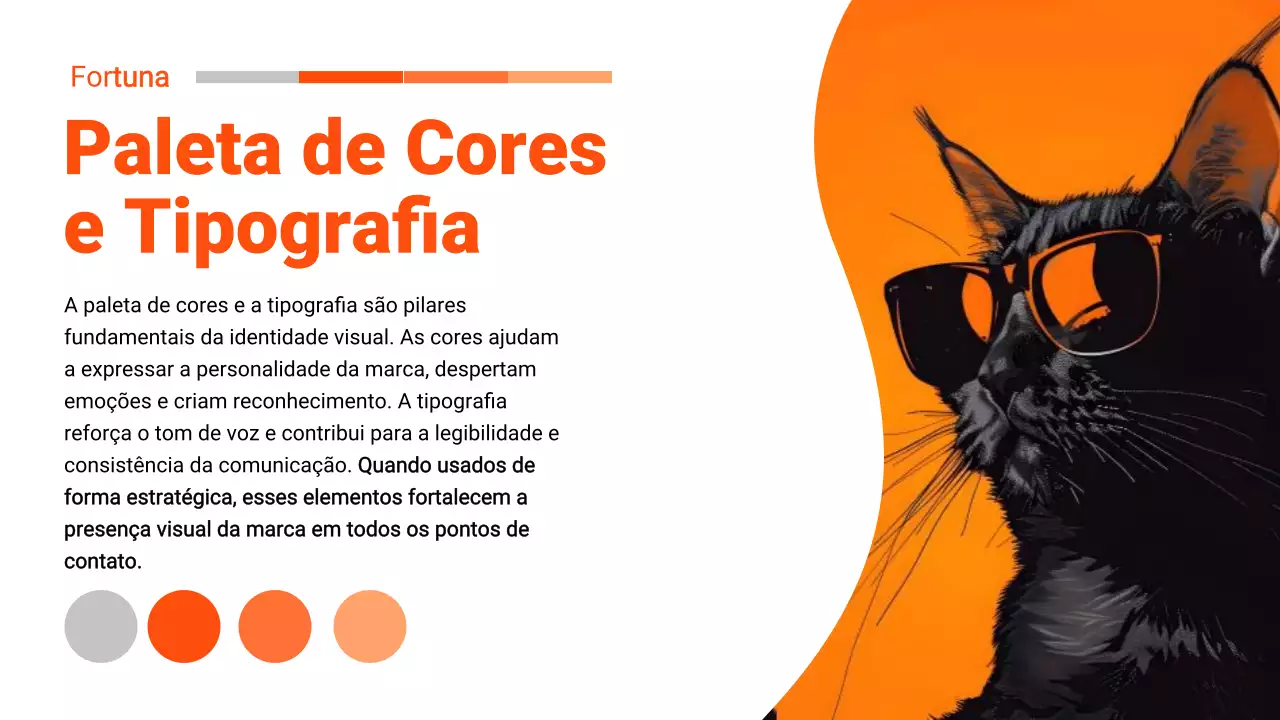 Apresentação de Promoção de Negócios Modernos em Laranja