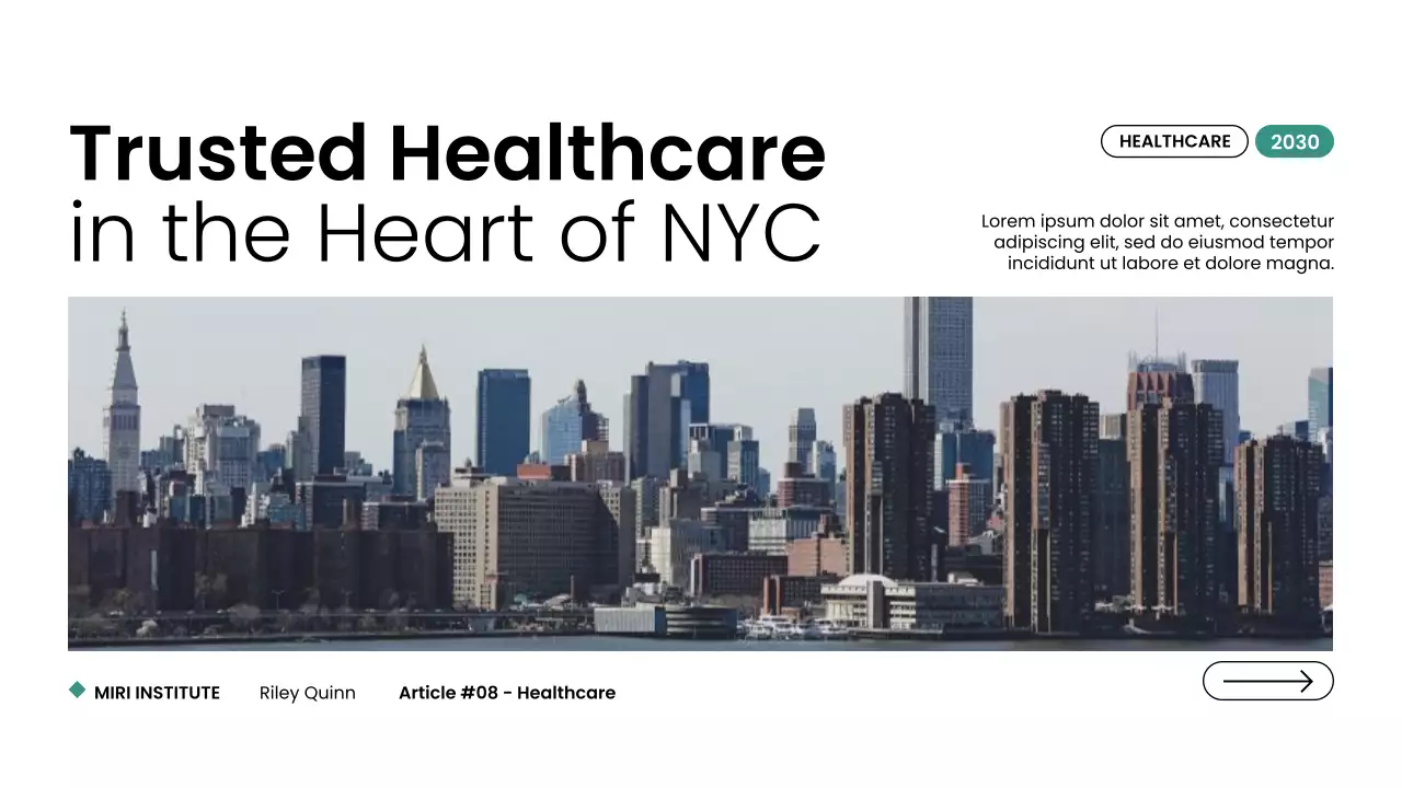 Modern Minimalist Healthcare NYC Web Presentation