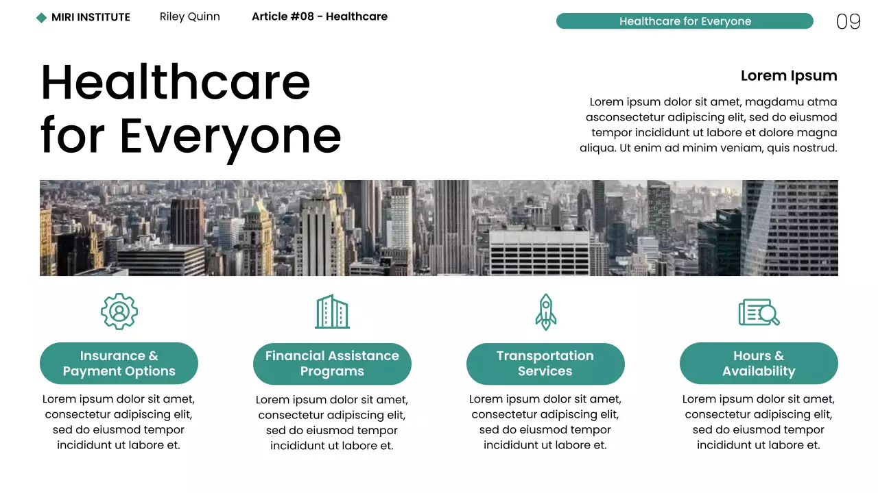 Modern Minimalist Healthcare NYC Web Presentation