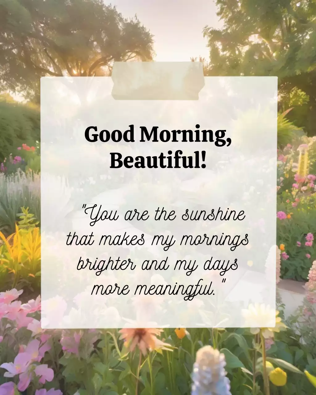Yellow Floral Morning Greetings Card Instagram Post