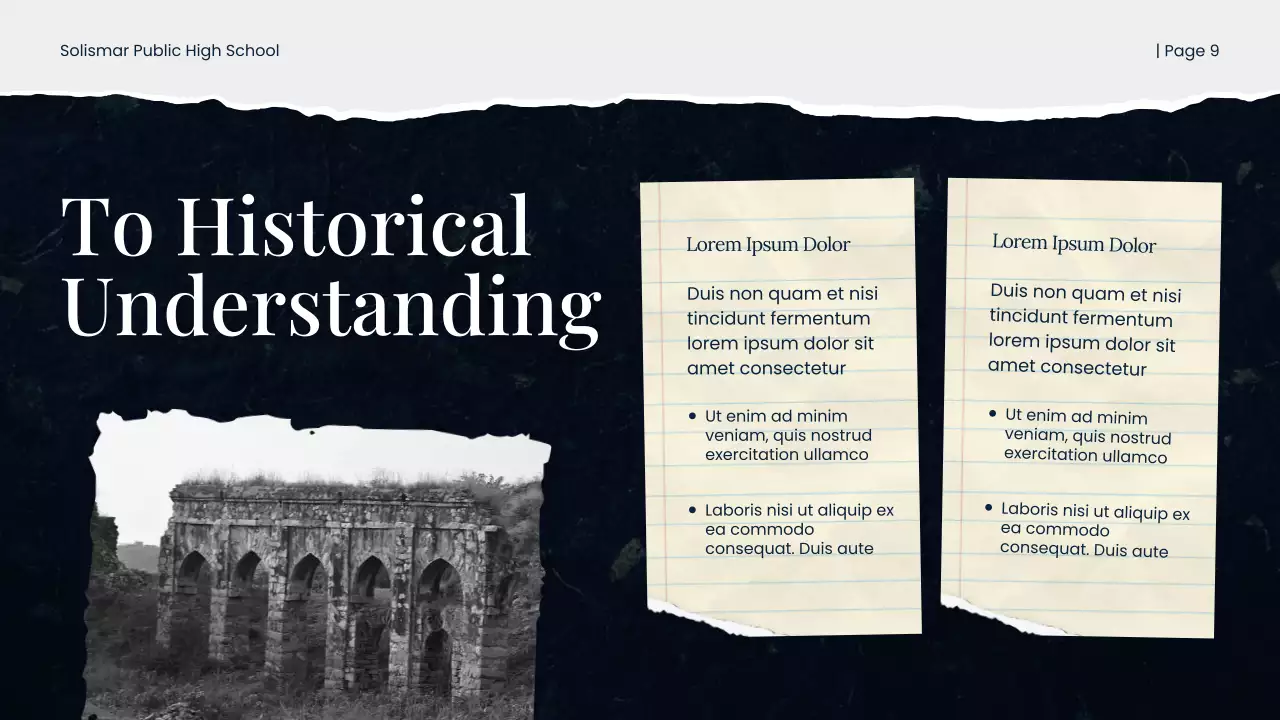 Black and White Scrapbook Historical Studies Presentation