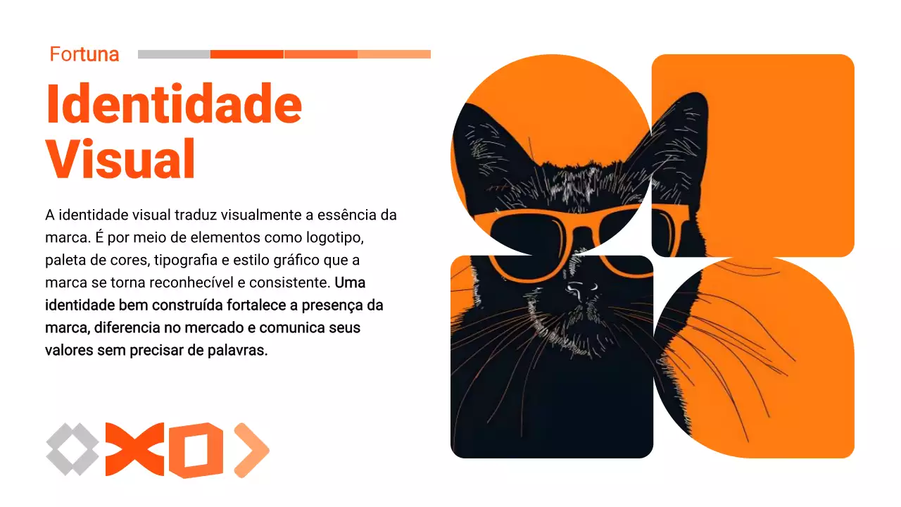Apresentação de Promoção de Negócios Modernos em Laranja