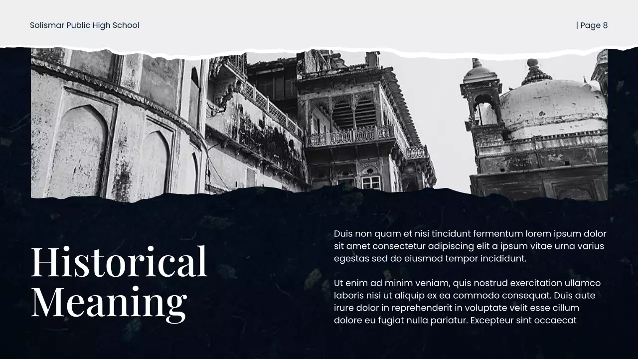 Black and White Scrapbook Historical Studies Presentation