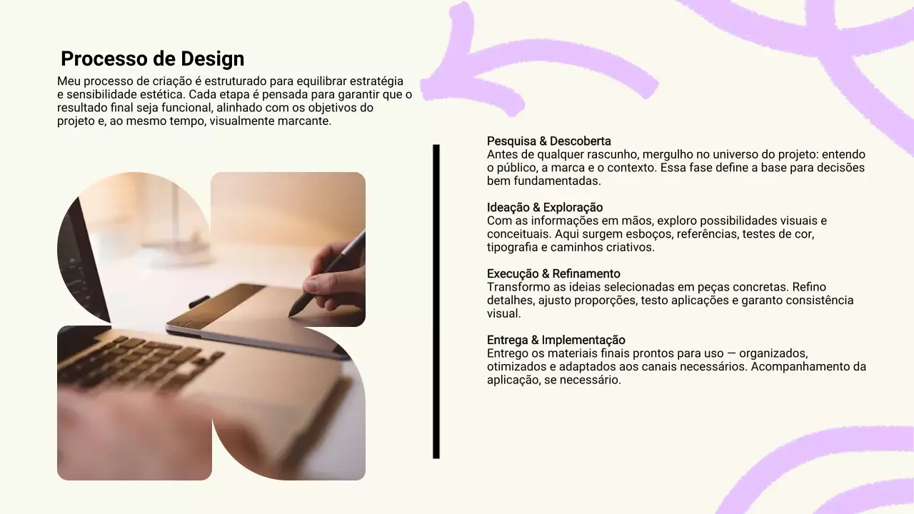 Apresentação do Portfólio de Produtos Modernos em Preto