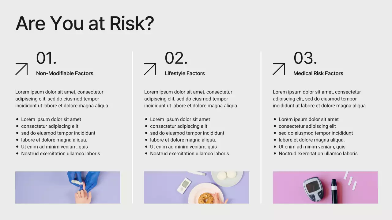 White and Black Modern Minimalist Preventing Diabetes Presentation