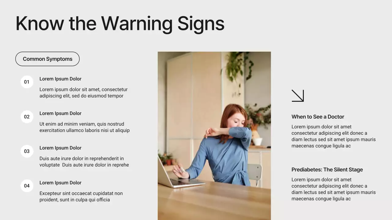 White and Black Modern Minimalist Preventing Diabetes Presentation